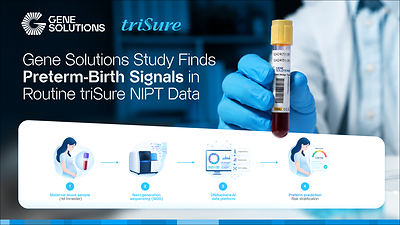 A Gene Solutions study published in American Journal of Obstetrics & Gynecology (AJOG) Global Reports finds cell-free DNA fragmentomic patterns associated with spontaneous preterm birth, pointing to a potential path toward earlier pregnancy-risk assessment