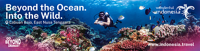 A key visual from Wonderful Indonesia's "Go Beyond Ordinary" campaign showcases Labuan Bajo's underwater world, one of four destinations featured in the Ministry of Tourism's latest Out-of-Home campaign across Sydney.
