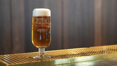 Carlsberg unveils a customised glass featuring a 30% mark to celebrate 150 years of the Carlsberg Foundation and its legacy of giving back to science, the arts, and communities. Carlsberg unveils a customised glass featuring a 30% mark to celebrate 150 years of the Carlsberg Foundation and its legacy of giving back to science, the arts, and communities.