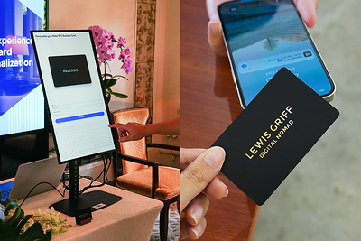 One Good Card NFC live printing kiosk for events