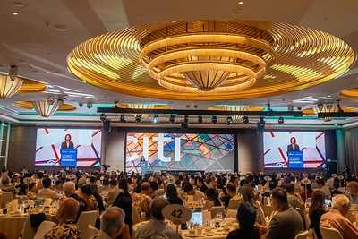 Yeo Wenxian, Head of Wealth for Asia South at Citi and CEO of Citibank Singapore, delivering the opening address at Wealth Symposium 2026.