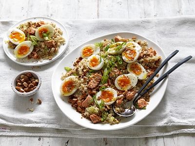 Australian Eggs' Salmon Egg Brown Rice Salad