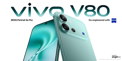 vivo unveils the all-new vivo V80 featuring a Flagship One-Piece Cold-Carved Glass design, a large 7200 mAh BlueVolt battery and advanced ZEISS portrait imaging. vivo unveils the all-new vivo V80 featuring a Flagship One-Piece Cold-Carved Glass design, a large 7200 mAh BlueVolt battery and advanced ZEISS portrait imaging.