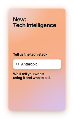 Tell us the tech stack. We’ll tell you who’s using it, and who to call.