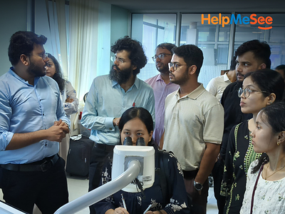 Trainees at SSDN, Guwahati, attending the HelpMeSee MSICS course. During the program, they developed transferable surgical skills and received hands-on guidance from HMS Vision Private Limited instructors.