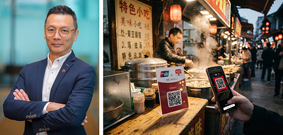 Left: Andrew Jong, HLB’s Managing Director of Personal Financial Services; Right: HLB customers can now scan & pay at over 120 million UPI and Weixin Pay QR-enabled merchants in China
