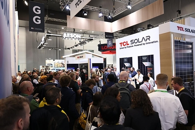 Visitors at TCL Zhonghuan booth