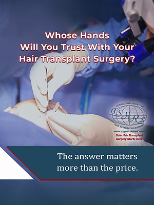 Only licensed physicians trained in the art and science of hair restoration surgery should perform hair transplants. 