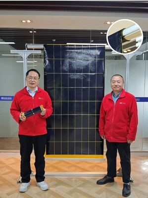 Cando Solar Cloth: Rollable c-Si HJT with 90% solar cost down for Commercial LEO Sat (PRNewsfoto/Cando Solar)