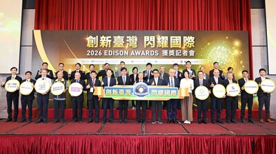 The Ministry of Economic Affairs (MOEA) announced that Taiwan received 16 awards at the 2026 Edison Awards, marking another milestone for the country at the global stage widely known as “the Oscars of Innovation.” (PRNewsfoto/Ministry of Economic Affairs (MOEA))