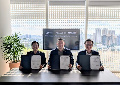 ATLANT 3D, A*STAR IMRE, and NAMIC sign an MoU to advance AI-driven materials discovery in Singapore.