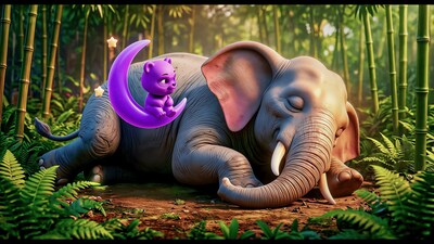 A scene from “IvyBears Chapter 3: The Stolen Idol,” featuring Arjuna, the sacred temple elephant, in the Indian jungle (credit: IvyBears / Moontrail Animation Studios) A scene from “IvyBears Chapter 3: The Stolen Idol,” featuring Arjuna, the sacred temple elephant, in the Indian jungle (credit: IvyBears / Moontrail Animation Studios)