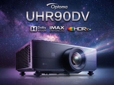 Optoma UHR90DV，フラッグシップなRGB三色レーザー4Kホームシアター用プロジェクター。Dolby Vision®、IMAX Enhanced、HDR10+を搭載