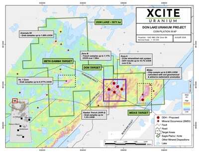 Don Lake compilation map (CNW Group/Xcite Uranium Inc.)