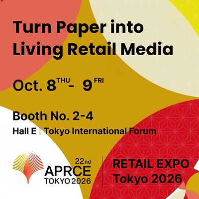 SOLUMは、10月8日から9日まで東京国際フォーラムで開催される「APRCE 2026」において、BIPROGYと共同ブースを構え、E-Paper Signageソリューションを展示しています。(写真提供:SOLUM) SOLUMは、10月8日から9日まで東京国際フォーラムで開催される「APRCE 2026」において、BIPROGYと共同ブースを構え、E-Paper Signageソリューションを展示しています。(写真提供:SOLUM)