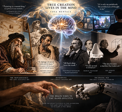 True creation lives in the Mind - COSA MENTALE True creation lives in the Mind - COSA MENTALE