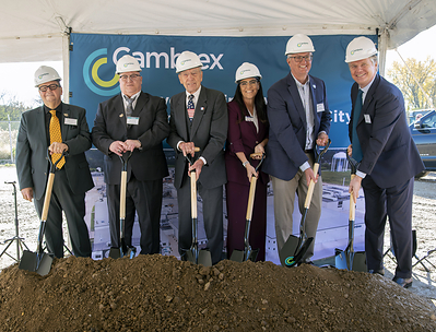 CHARLES CITY, October 29, 2026 | Cambrex Breaks Ground on $120 Million Expansion | From left to right: Joe Nettleton, VP Operations and Site Leader, Cambrex Charles City; Timothy Fox, CEO, Charles City Area Development Corporation; Senator Chuck Grassley, United States Senate; Lieutenant Governor Chris Cournoyer, State of Iowa; John Andrews, VP Operations, Cambrex; Claudio Russolo, COO and incoming CEO, Cambrex.