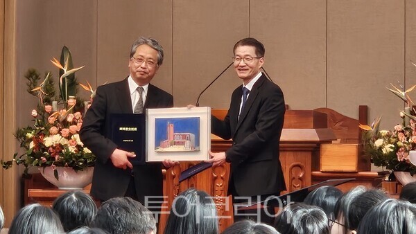 서소문교회가 1일 오전 10시 본당에서 일본 가나자와 교회와의 자매결연식을 개최하고 있다. 2026.02.01. / 투어코리아 이창호 기자
