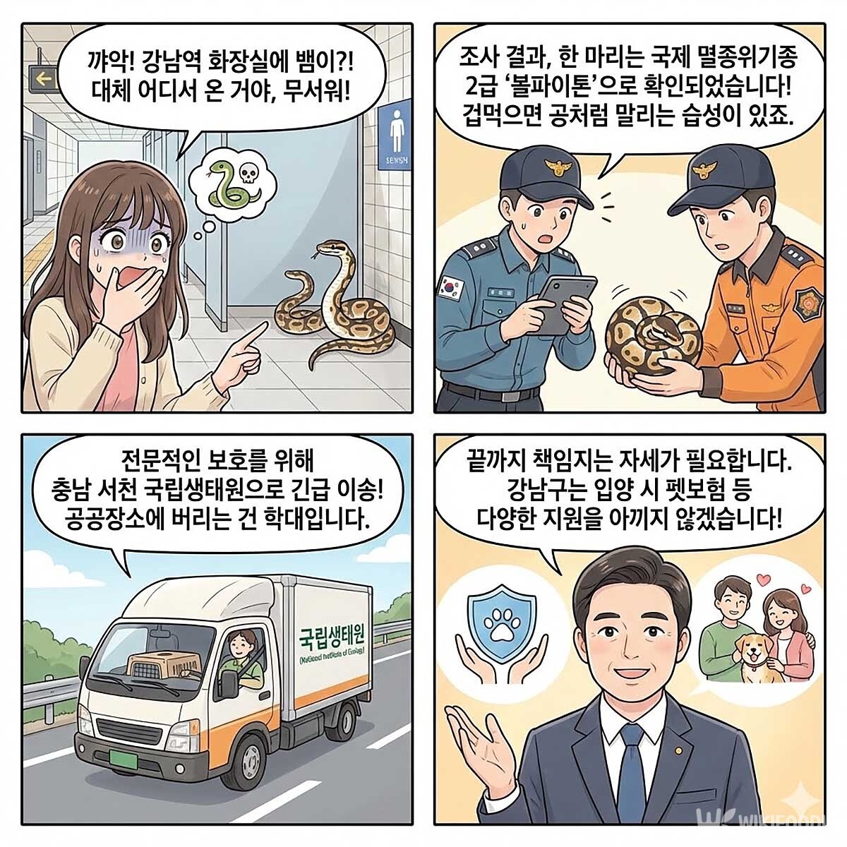 4컷 만화. / 위키푸디