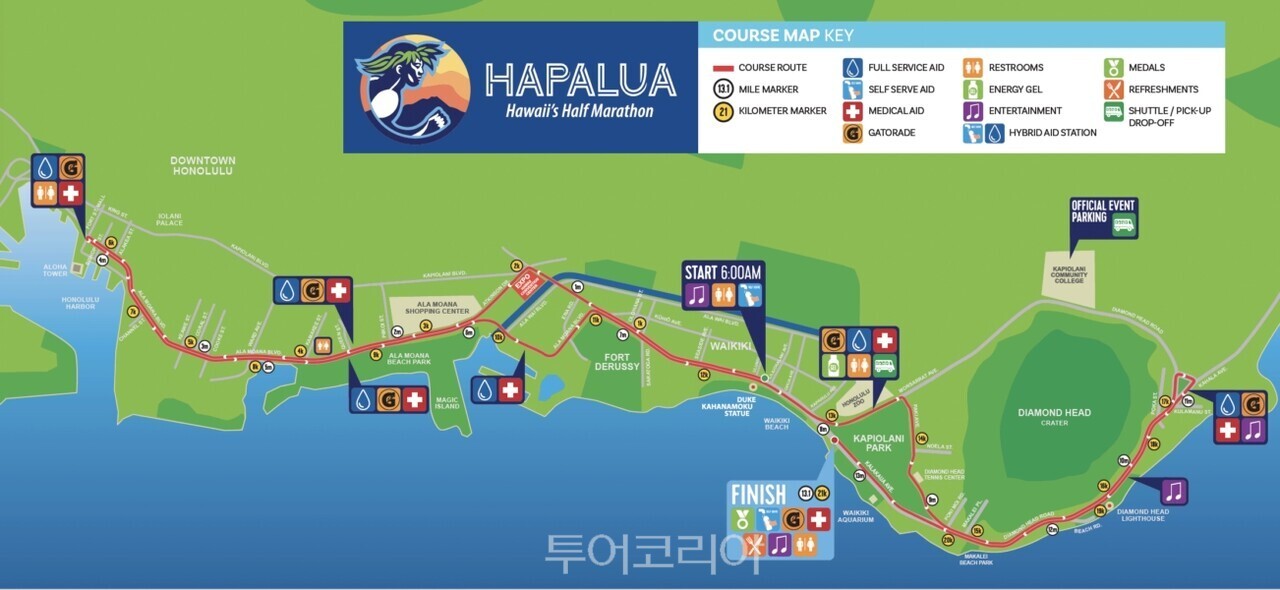 하팔루아 하프 마라톤 루트/사진-아웃리거