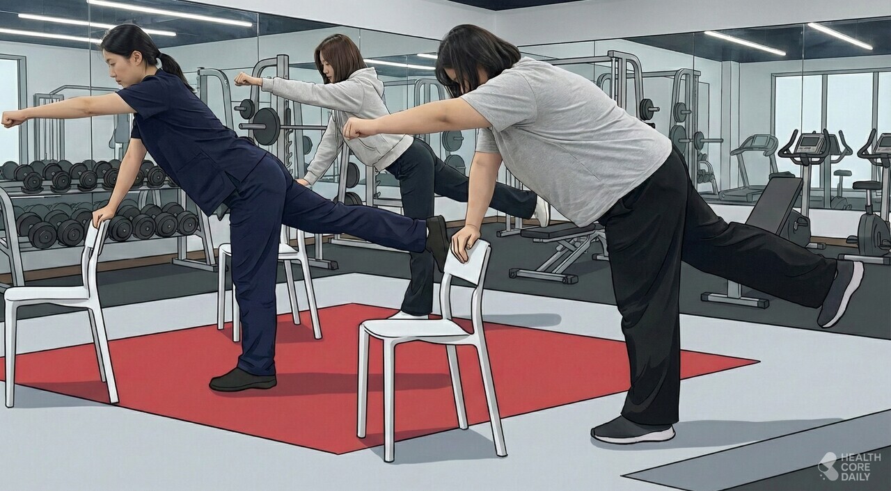 앞으로 슈퍼맨 운동.