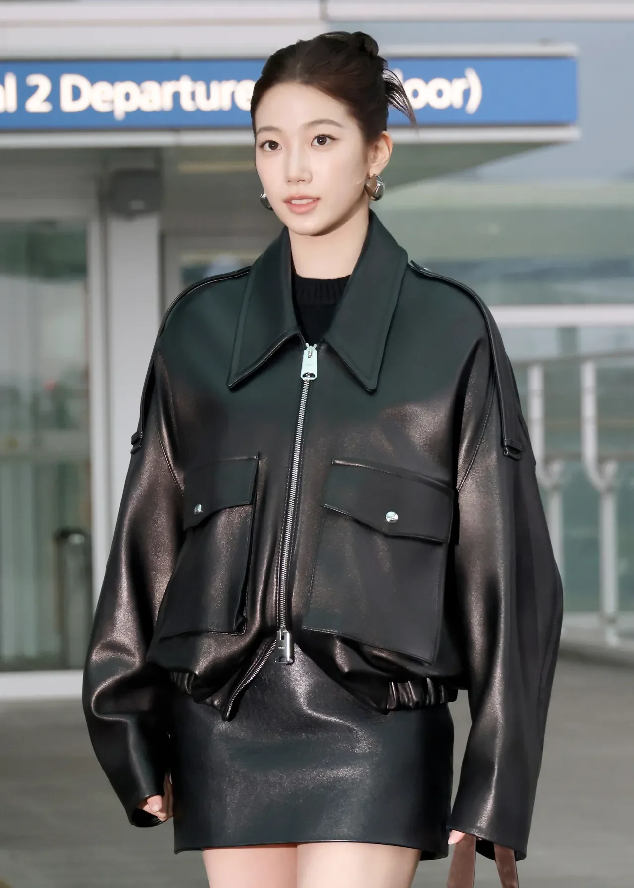 /사진=케이트, 르세라핌 카즈하 '뉴욕 패션위크' 출국룩