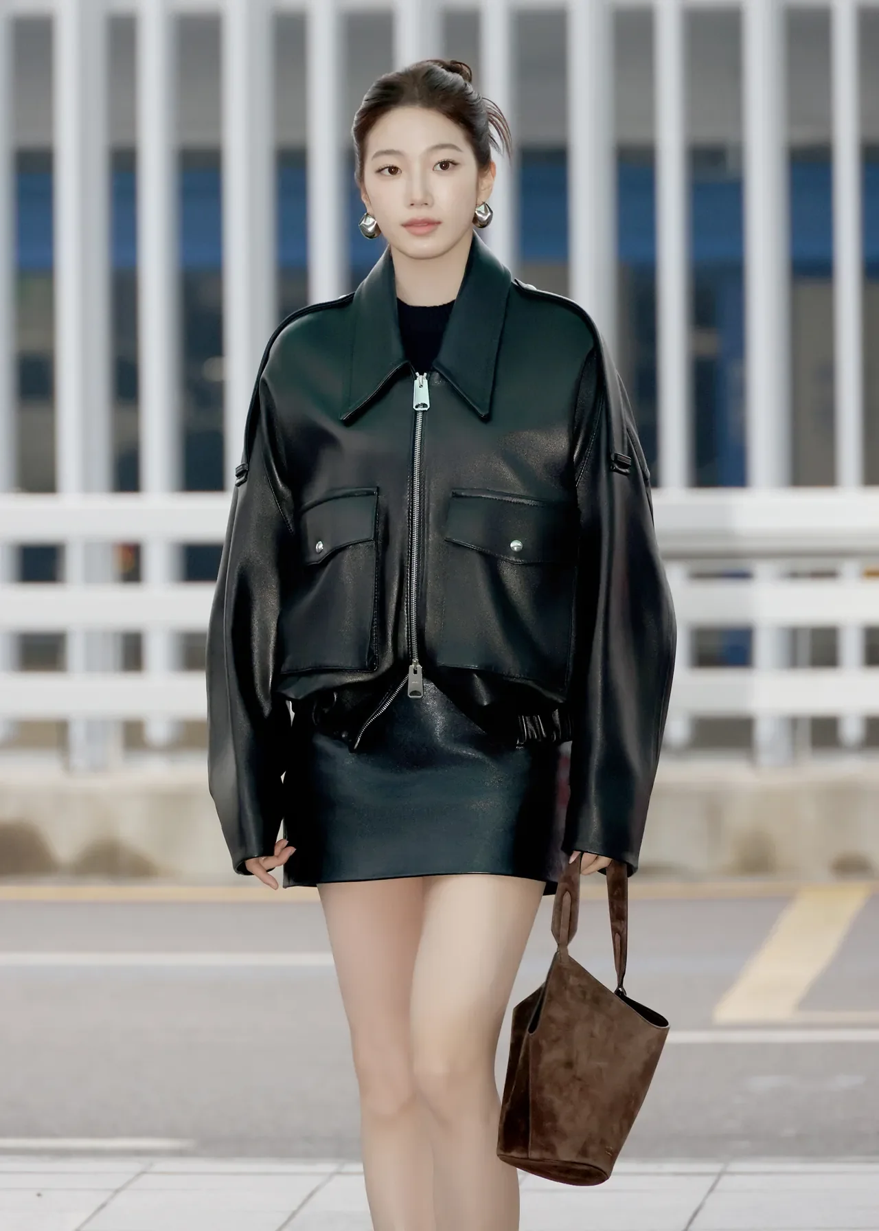 /사진=케이트, 르세라핌 카즈하 '뉴욕 패션위크' 출국룩