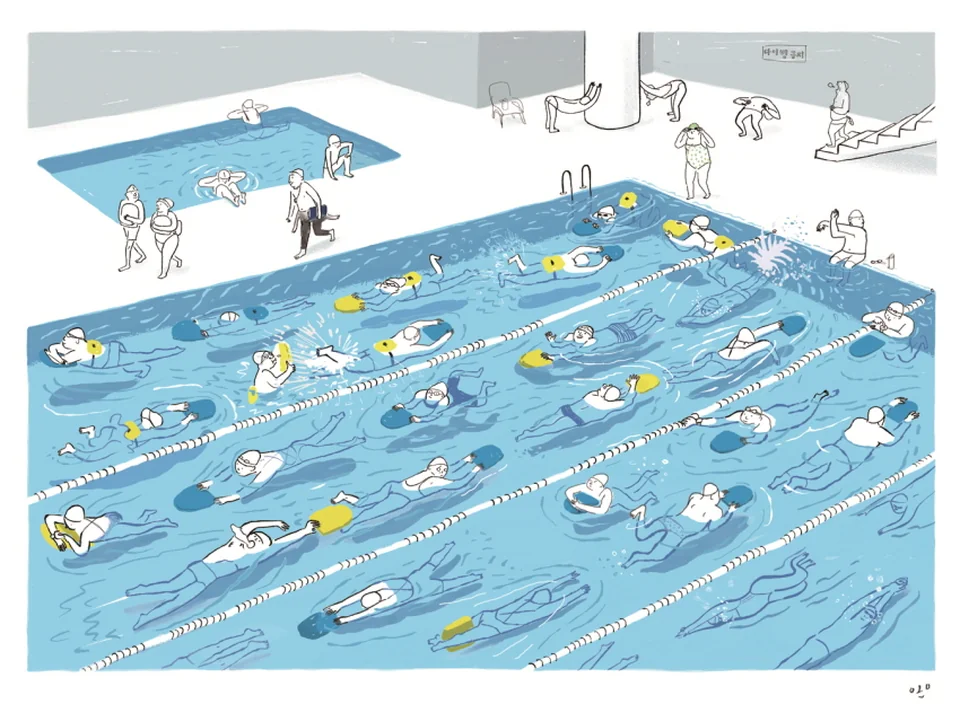 /사진=교보아트스페이스, '움직이는 사람들' 전시…새해 운동 결심 자극