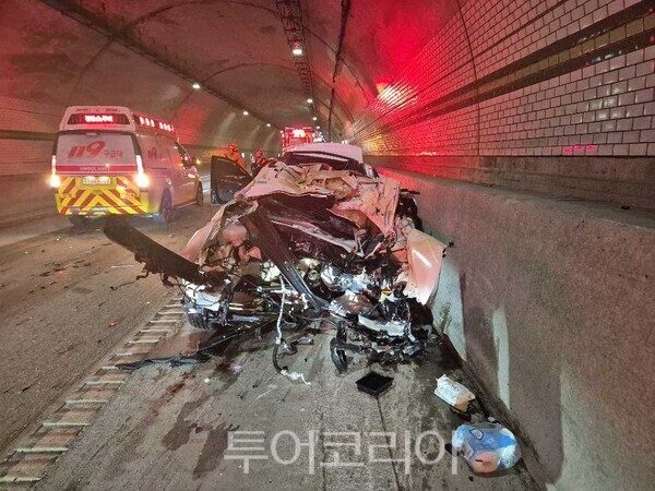 ACC 사고 현장 모습. /사진-한국도로공사