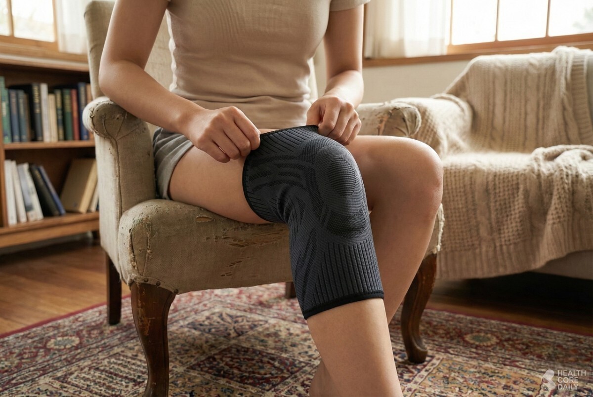 기사 이해를 돕기 위해 AI로 생성된 무릎 보호대 이미지.