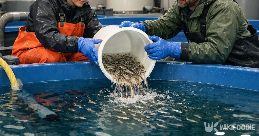 인공 부화한 명태 치어를 바다로 돌려보내기 위한 복원 실험이 이어지고 있다. / 위키푸디
