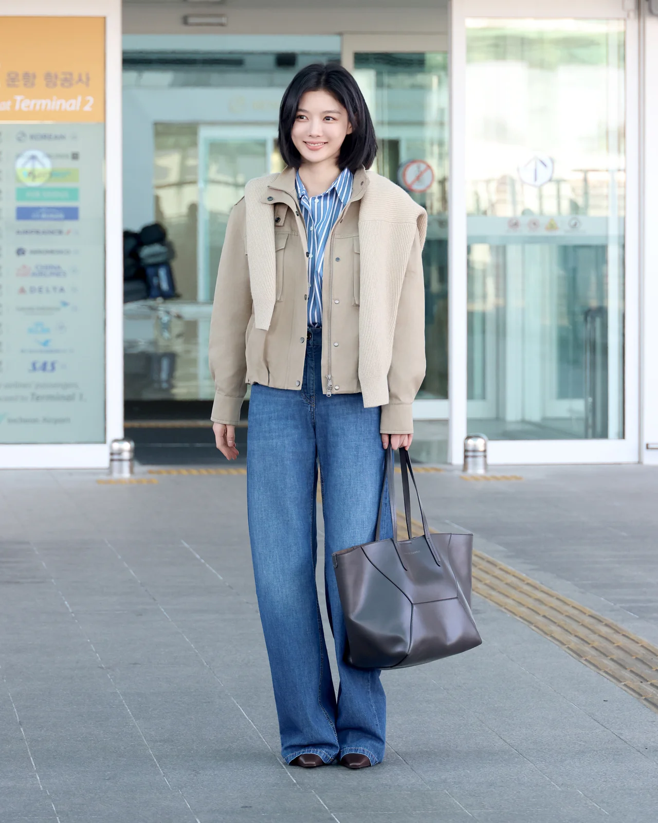 /사진=브루넬로 쿠치넬리, 김유정 '밀라노 출국' 우아한 공항패션