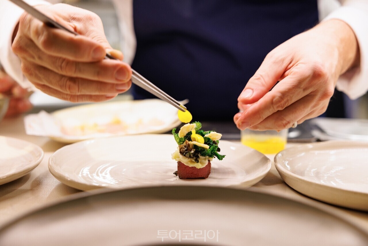 비엔나의 3스타 미쉐린 레스토랑 슈타이러렉 메뉴 © WienTourismus_Peter Rigaud