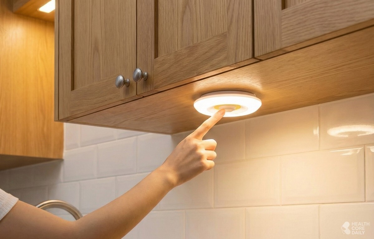 기사 이해를 돕기 위해 AI로 생성된 원터치 LED 라이트 이미지.