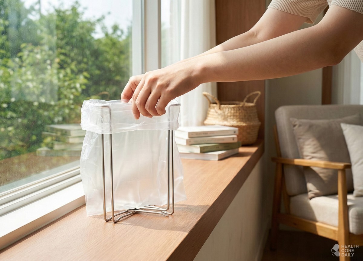 기사 이해를 돕기 위해 AI로 생성된 비닐봉지 스탠드 이미지.