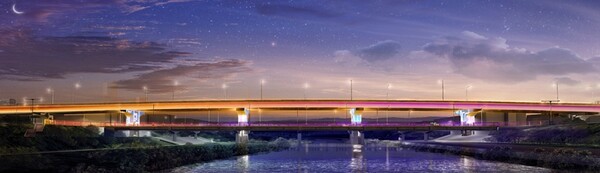 흥덕대교 야간경관사업 조감도. /사진-청주시