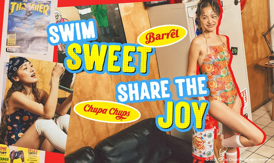 /사진=배럴, '츄파춥스' 협업 스윔 컬렉션 출시