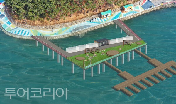 ▲‘탑정호 주민편의(수상레저)휴게시설 조성’ 조감도. /사진-논산시