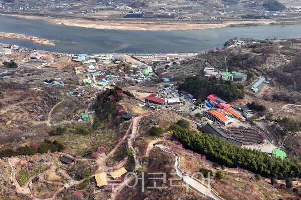 다압면 섬진강과 매화마을의 현재 모습 / 사진_투어코리아 유지훈 기자