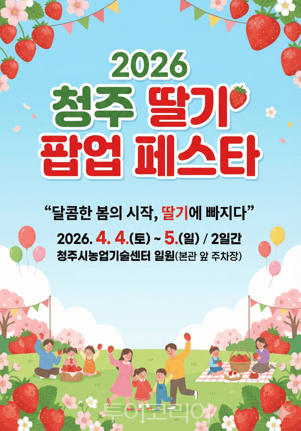 청주 딸기 팝업 페스타 포스터. /사진-청주시