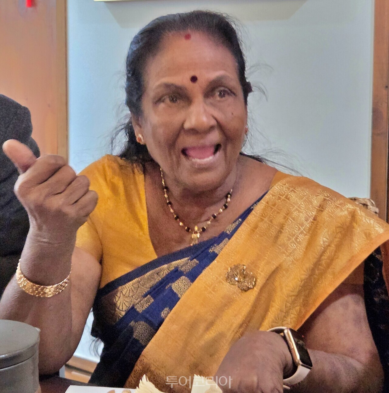 지학순정의평화의상 수상이 버틸 힘이 된다고 말하는 아난다나다라야(Leeladevi Anandanadarajah) 사무총장