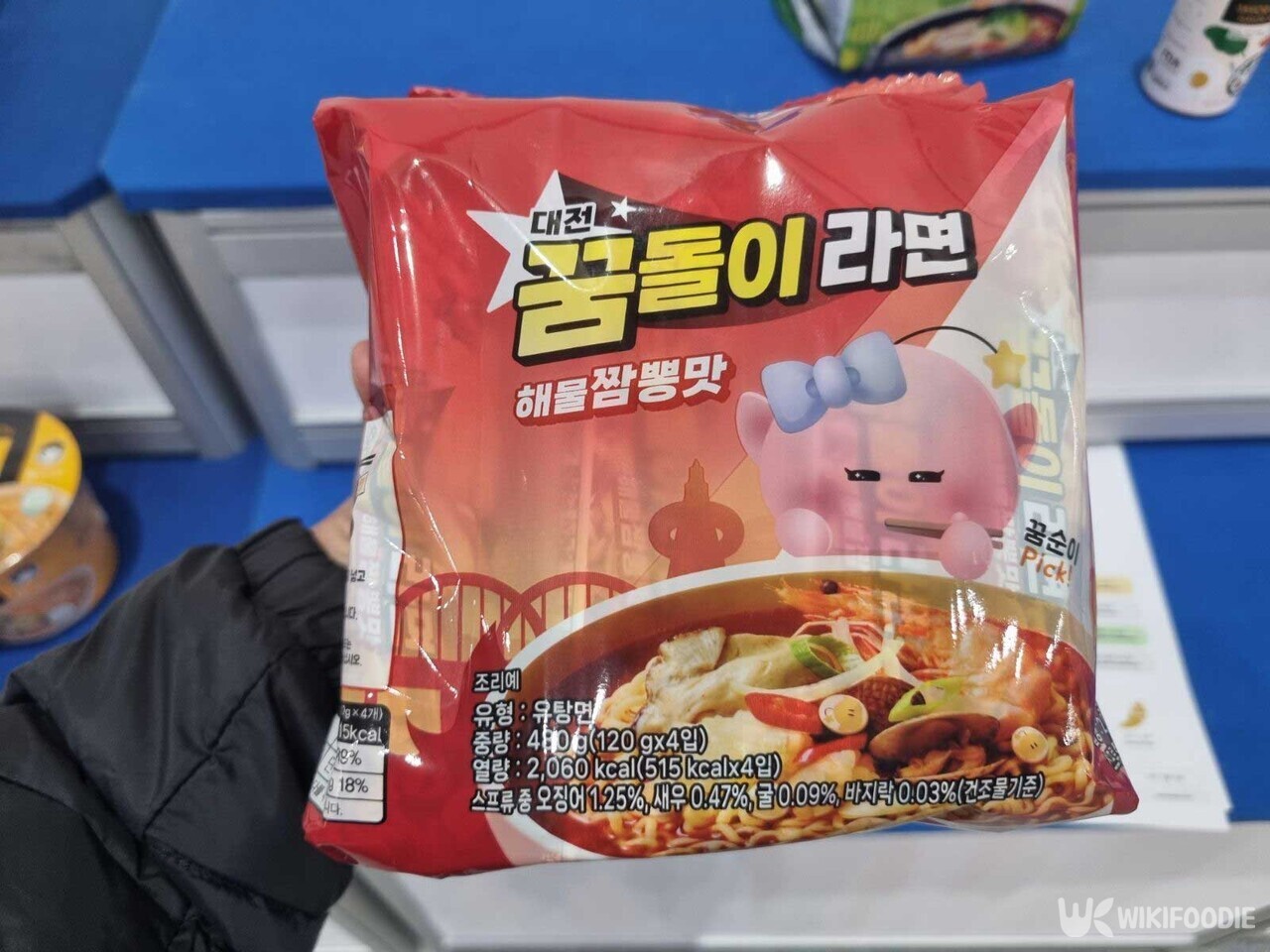 송도 라면박람회에 등장한 대전 꿈돌이 라면 해물짬뽕맛. / 위키푸디