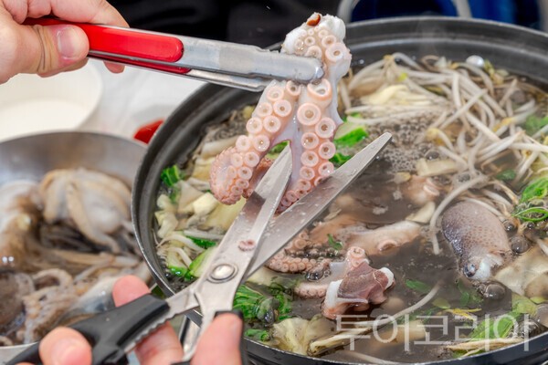 ▲서해안의 봄 전령사, ‘제24회 서천 동백꽃 주꾸미 축제’가 전국에서 몰려든 27만명의 관광객과 함께 화려한 막을 내렸다(주꾸미 요리 모습). /사진-서천군