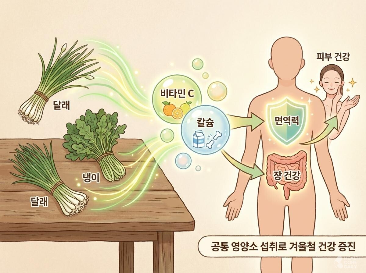 냉이, 달래 공통 효능 삽화. / 헬스코어데일리
