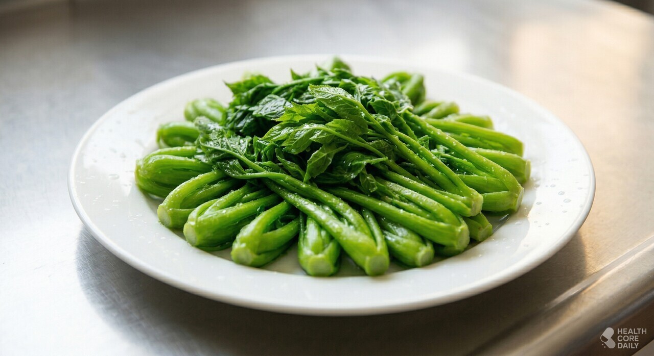 두릅을 데친 모습. / 헬스코어데일리 공식 웹사이트