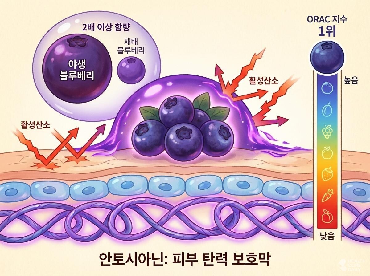 블루베리 효능 삽화. / 헬스코어데일리