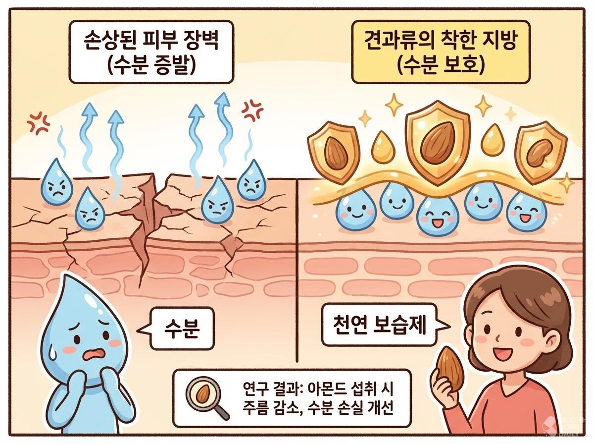 견과류 효능 삽화. / 헬스코어데일리