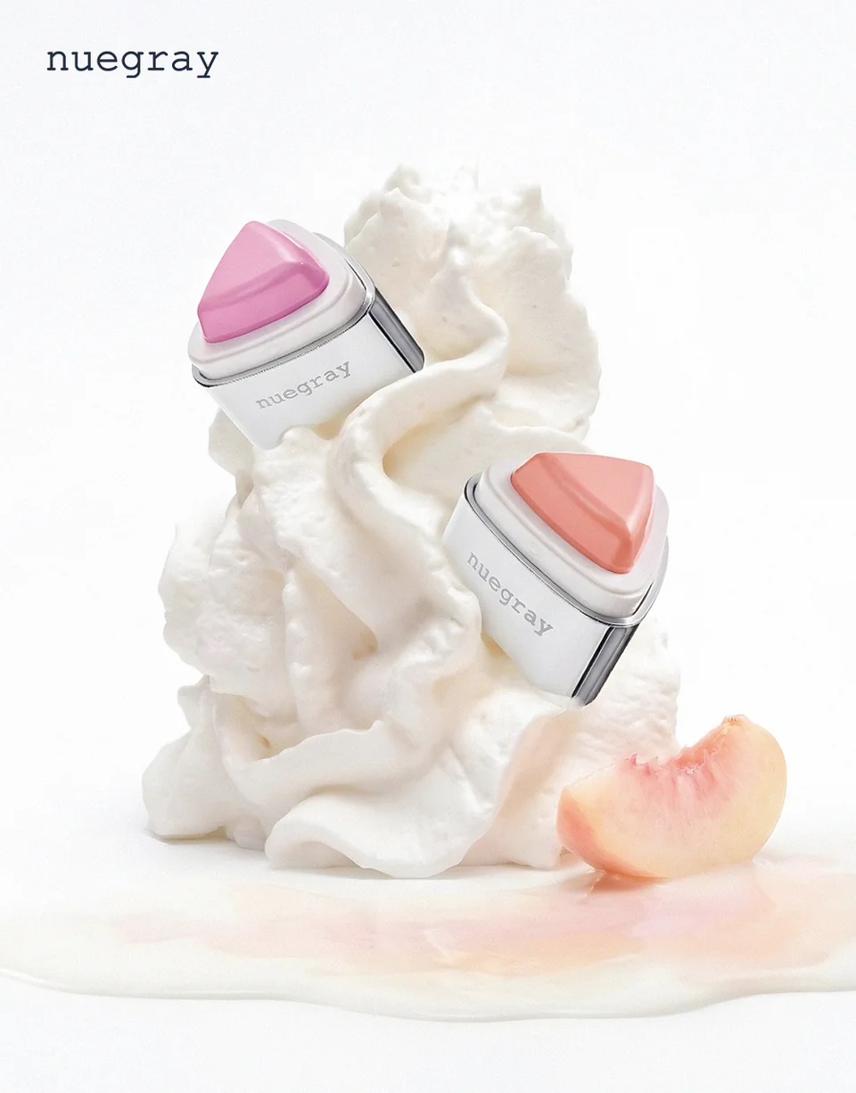 /사진=누그레이, '세모 탭 치크 밀키드롭 컬렉션' 올리브영 입점