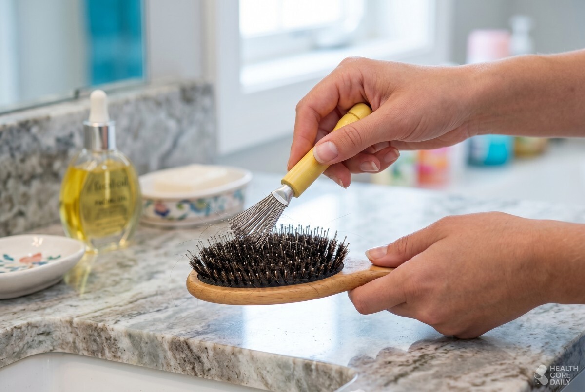 기사 이해를 돕기 위해 AI로 생성한 헤어브러시 클리너 이미지.