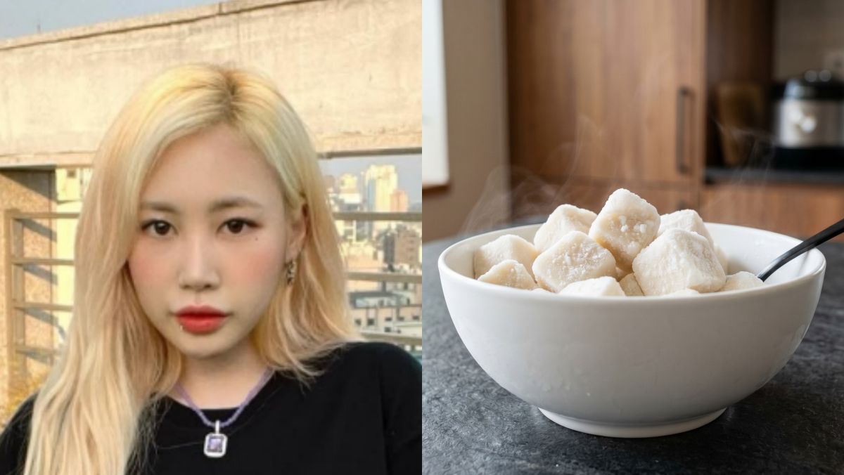 가수 박지민과 얼린 두부. / 박지민 인스타그램, 헬스코어데일리